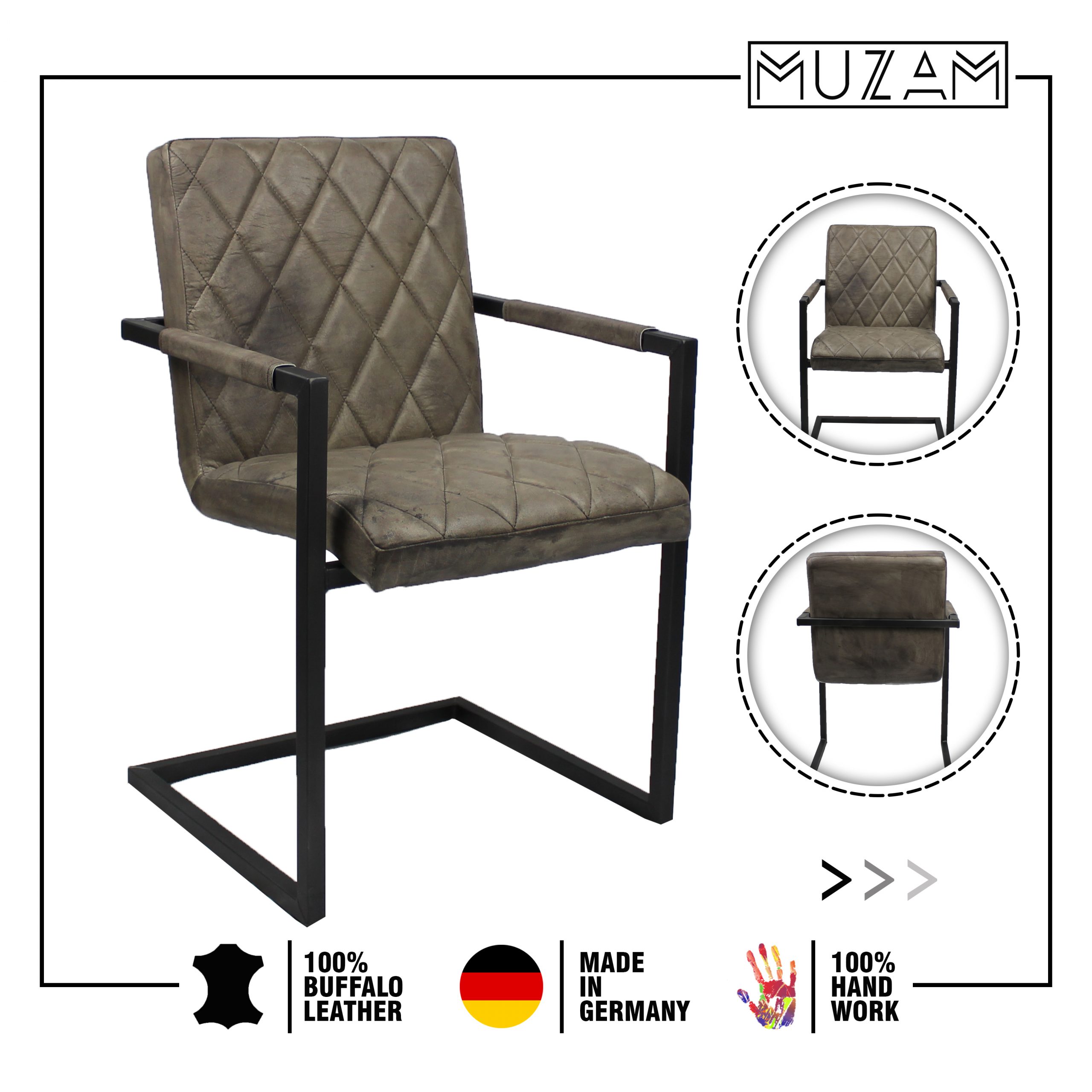 Armlehne büffelleder Stuhl